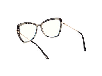 Das Bild zeigt die Korrektionsbrille FT5882-B 005 von der Marke Tom Ford in schwarz/rose gold.