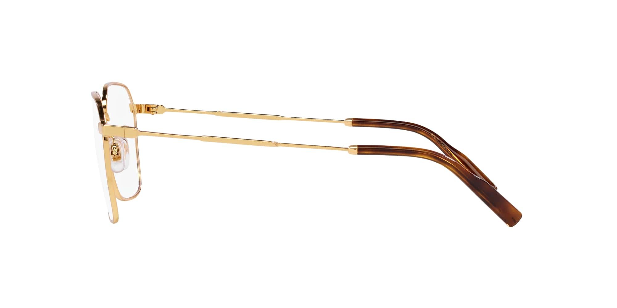 Das Bild zeigt die Korrektionsbrille DG1350 02 von der Marke D&G in gold.
