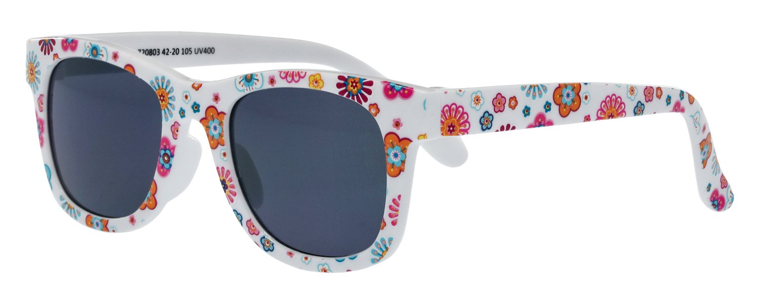 abele optik Kindersonnenbrille in weiß mit Blumen 720803
