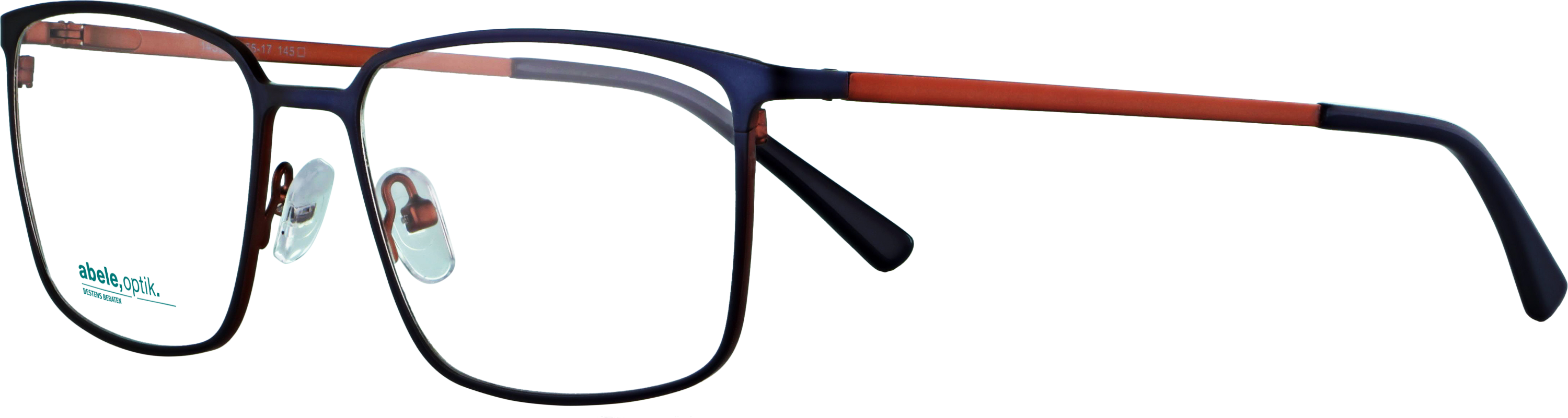 Das Bild zeigt die Korrektionsbrille 143291 von der Marke Abele Optik in dunkelblau matt.