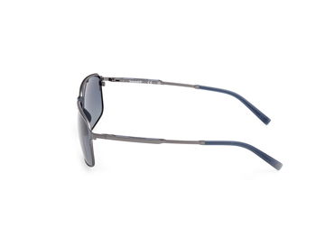 Das Bild zeigt die Sonnenbrille TB00040 91D von der Marke Timberland in Blau/Gun.