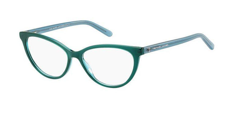 Das Bild zeigt die Korrektionsbrille 560 DCF von der Marke Marc Jacobs in türkis / blau.