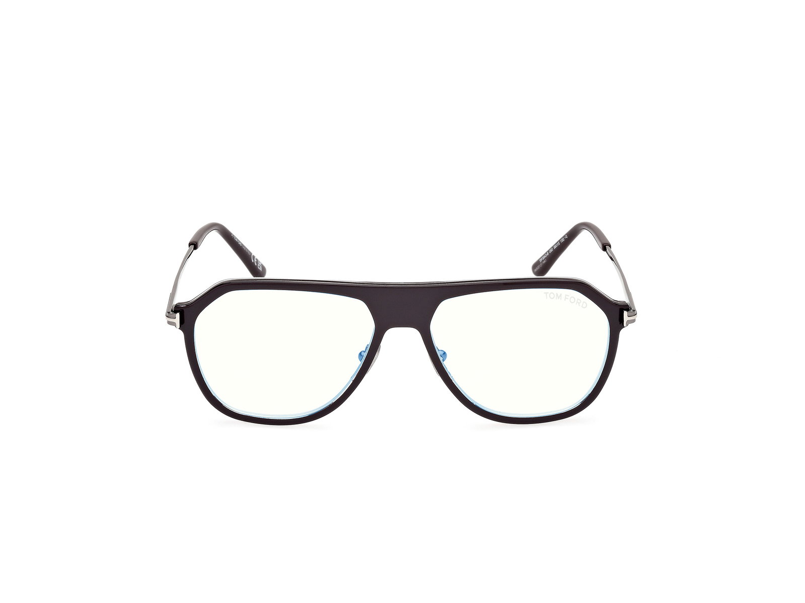 Das Bild zeigt die Korrektionsbrille FT5943 050 von der Marke Tom Ford in Braun/Gun.