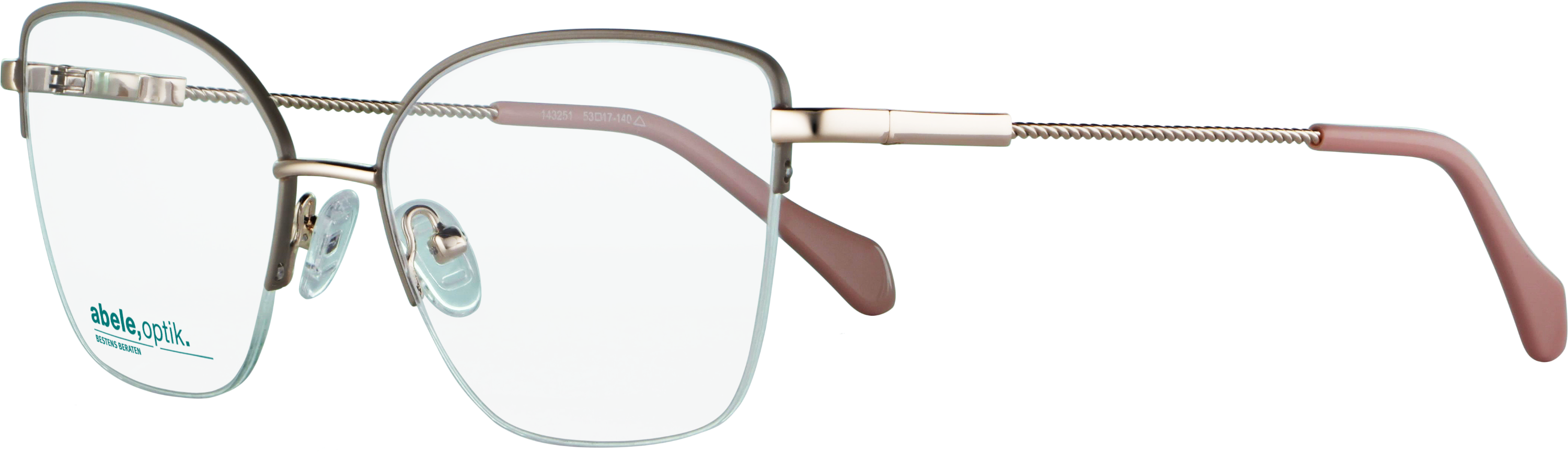 Das Bild zeigt die Korrektionsbrille 143251 von der Marke Abele Optik in grau beige.