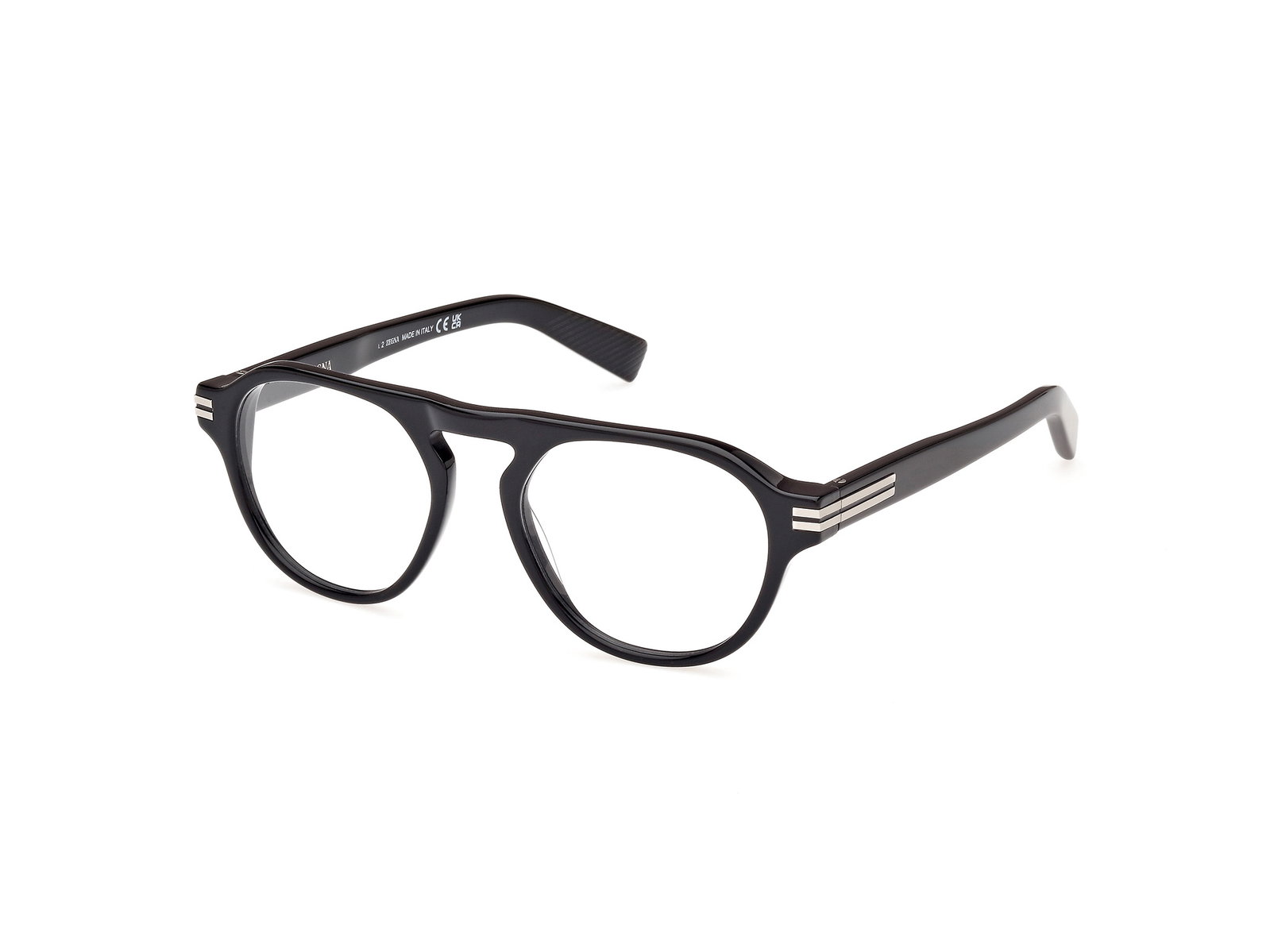 Das Bild zeigt die Korrektionsbrille EZ5281 054 von der Marke Zenga in schwarz glänzend.