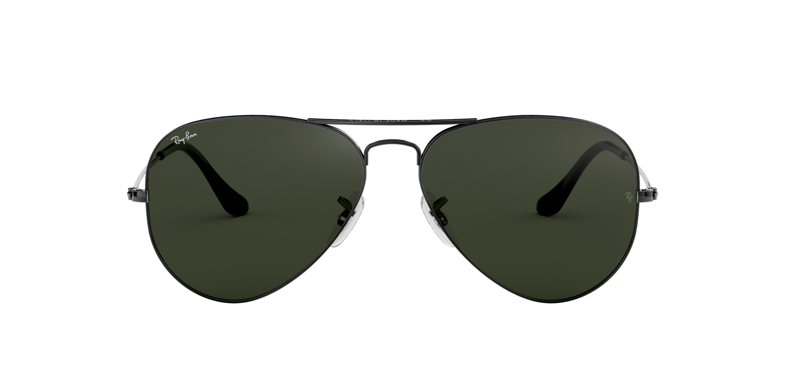 Das Bild zeigt die Pilotensonnenbrille RB3025 W0879 58 für Herren von der Marke Ray-Ban in schwarz von vorne