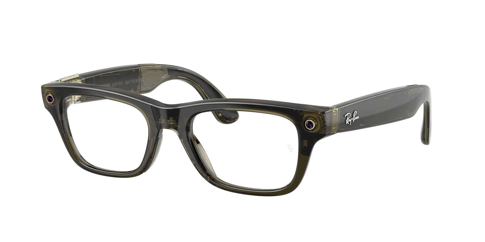 Zu sehen ist die META Korrektionsbrille 0RW7001 von Ray Ban in der Farbe Transparent