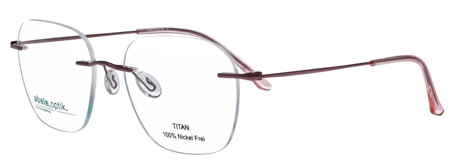 Titanbrille für Damen randlos rosé 150531