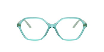 Das Bild zeigt die Korrektionsbrille 5622 3192 von der Marke Vogue in Transparent Türkis.