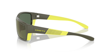 Das Bild zeigt die Sonnenbrille AN4336 28546R von der Marke Arnette in grau/gelb.