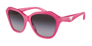 Das Bild zeigt die Sonnenbrille EA4221 61188G von der Marke Emporio Armani in fuchsia.