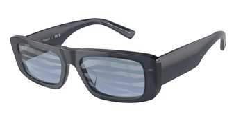 Das Bild zeigt die Sonnenbrille EA4229U 6120AM von der Marke Emporio Armani in blau/zebra.