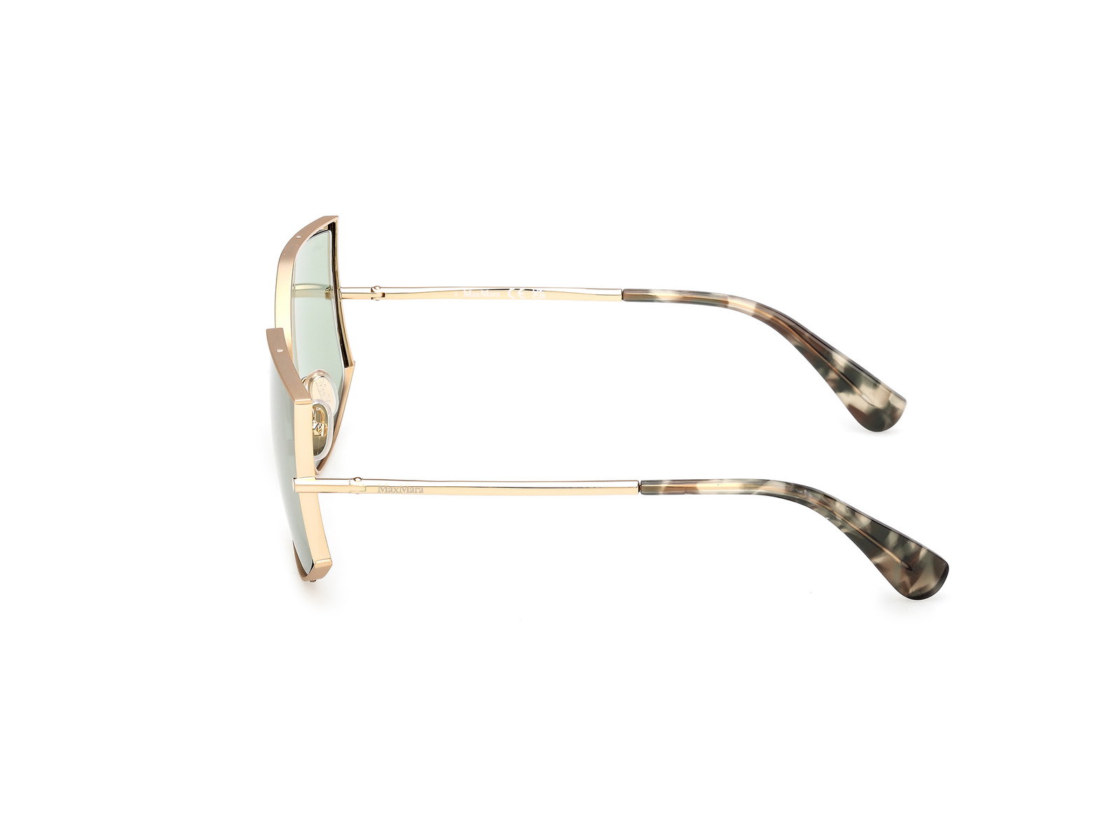 Das Bild zeigt die Sonnenbrille MM0142 von der Marke Max Mara in Blassgold.