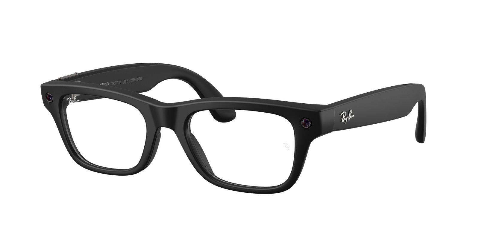 Zu sehen ist die META Korrektionsbrille 0RW7001 von Ray Ban in der Farbe Schwarz