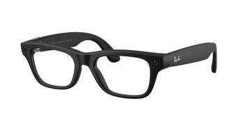 Zu sehen ist die META Korrektionsbrille 0RW7001 von Ray Ban in der Farbe Schwarz