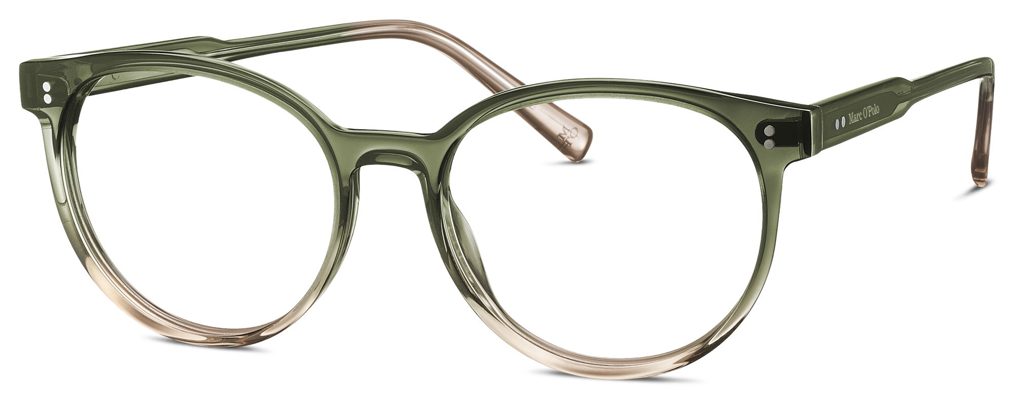 Das Bild zeigt die Korrektionsbrille 503242 46 von der Marke Marc O´Polo in Grün/Beige.