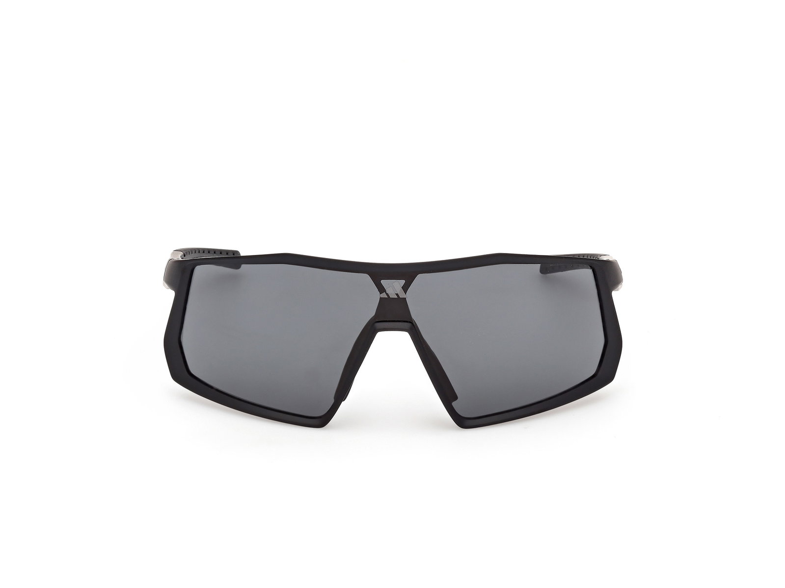 Das Bild zeigt die Adidas Sport Sonnenbrille Kentro SP0123 in matt schwarz von vorne.