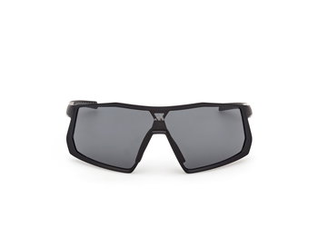 Das Bild zeigt die Adidas Sport Sonnenbrille Kentro SP0123 in matt schwarz von vorne.