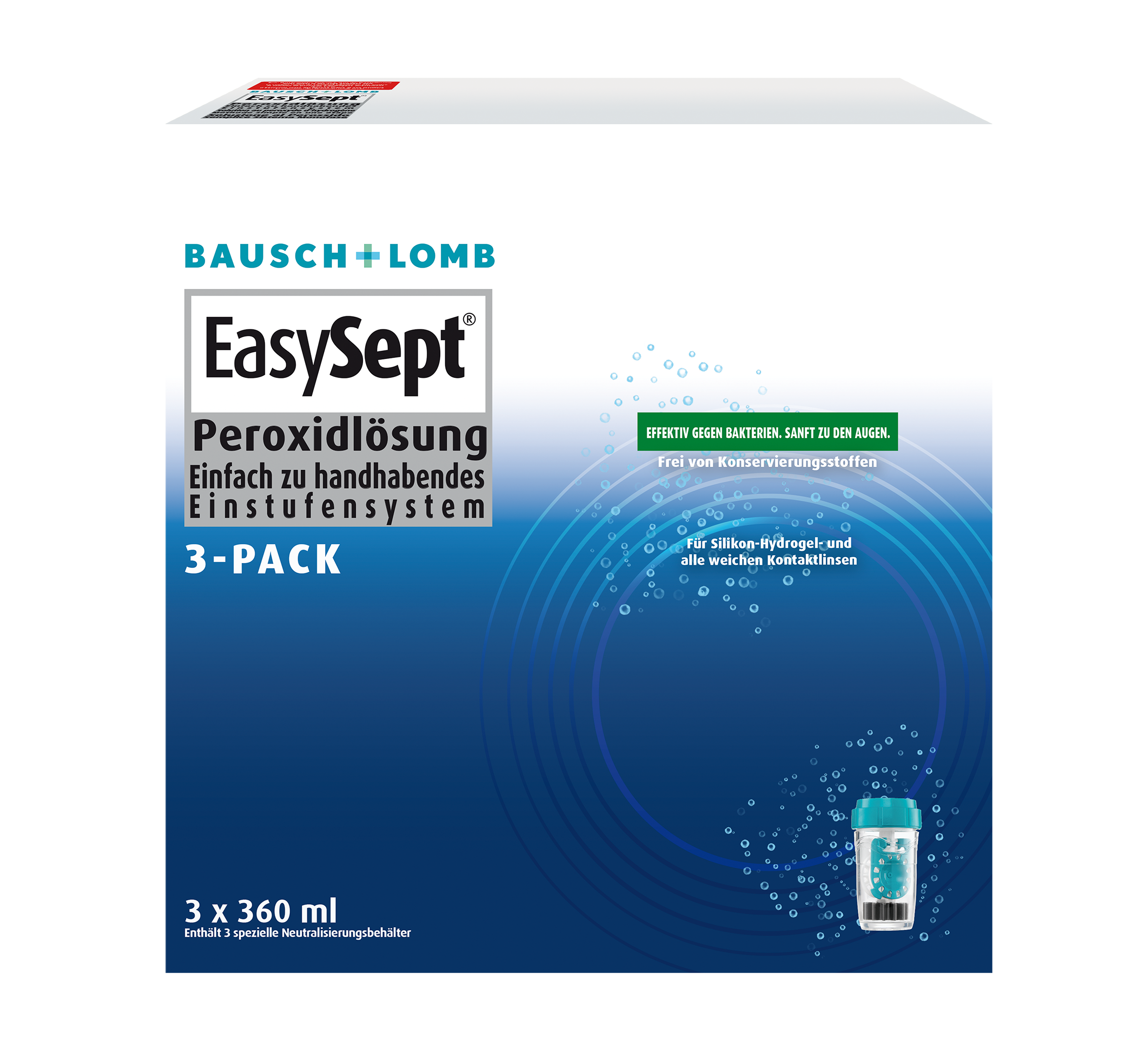 Easysept 3er Pack, Bausch & Lomb (3x360ml)