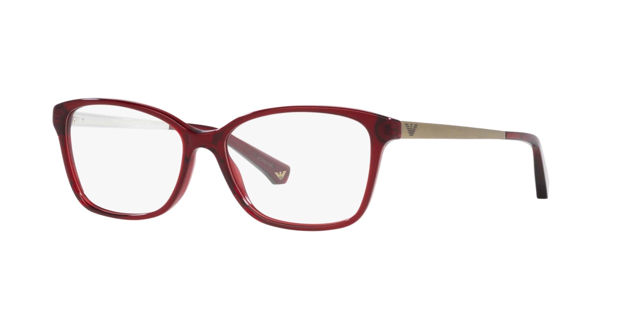 Das Bild zeigt die Korrektionsbrille EA3026 5968 von der Marke Emporio Armani in Bordeaux.