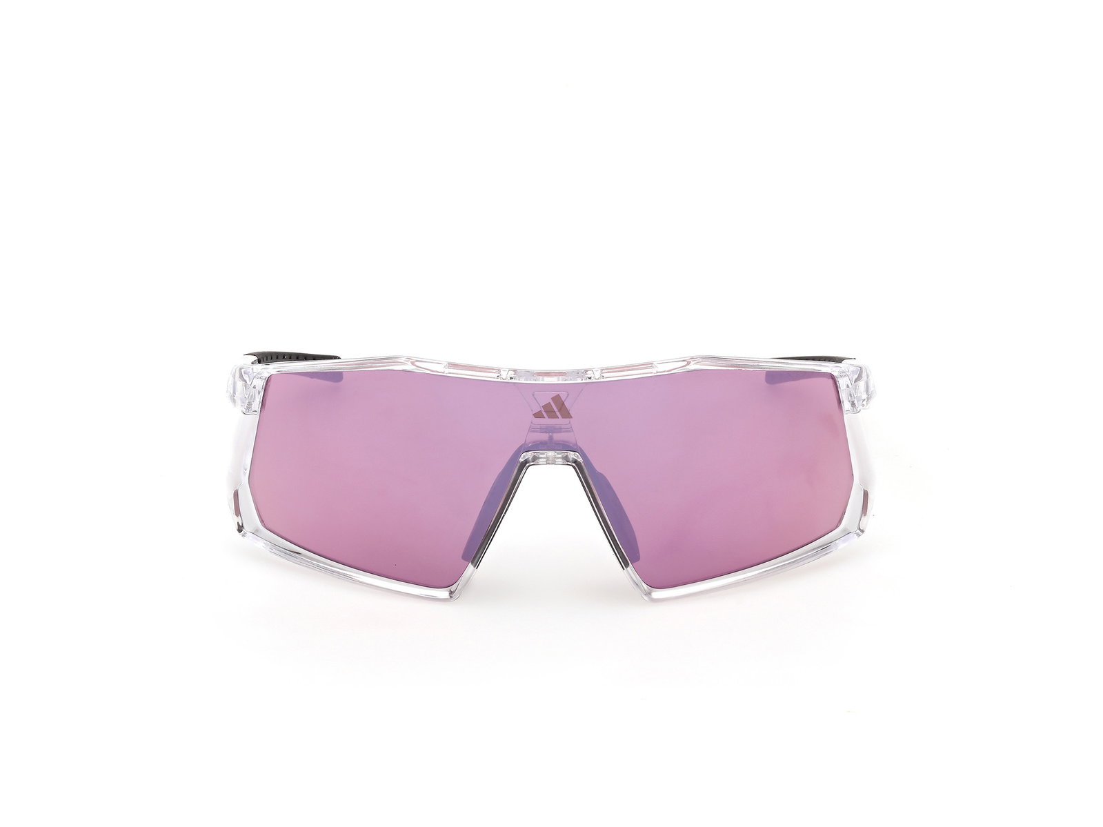 Das Bild zeigt die Adidas Sport Sonnenbrille Kentro SP0123 in kristall von vorne.