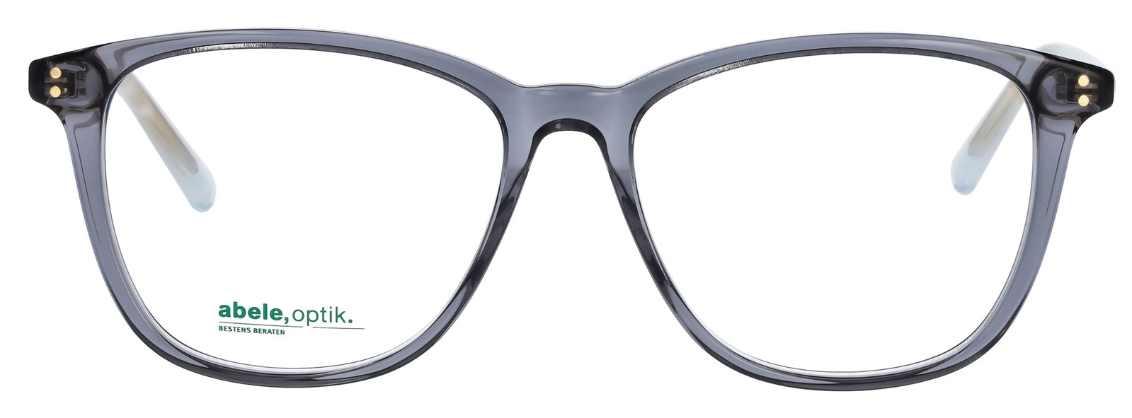Das Bild zeigt die Brille 149231 von der Marke Abele Optik in dunkelblau transparent.