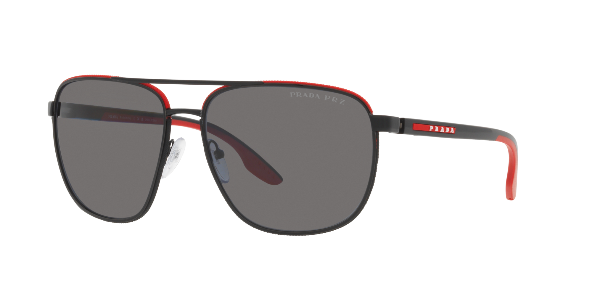 Prada Linea Rossa Sonnenbrille für Herren in Schwarz/Rot PS 50YS 19G02G 62