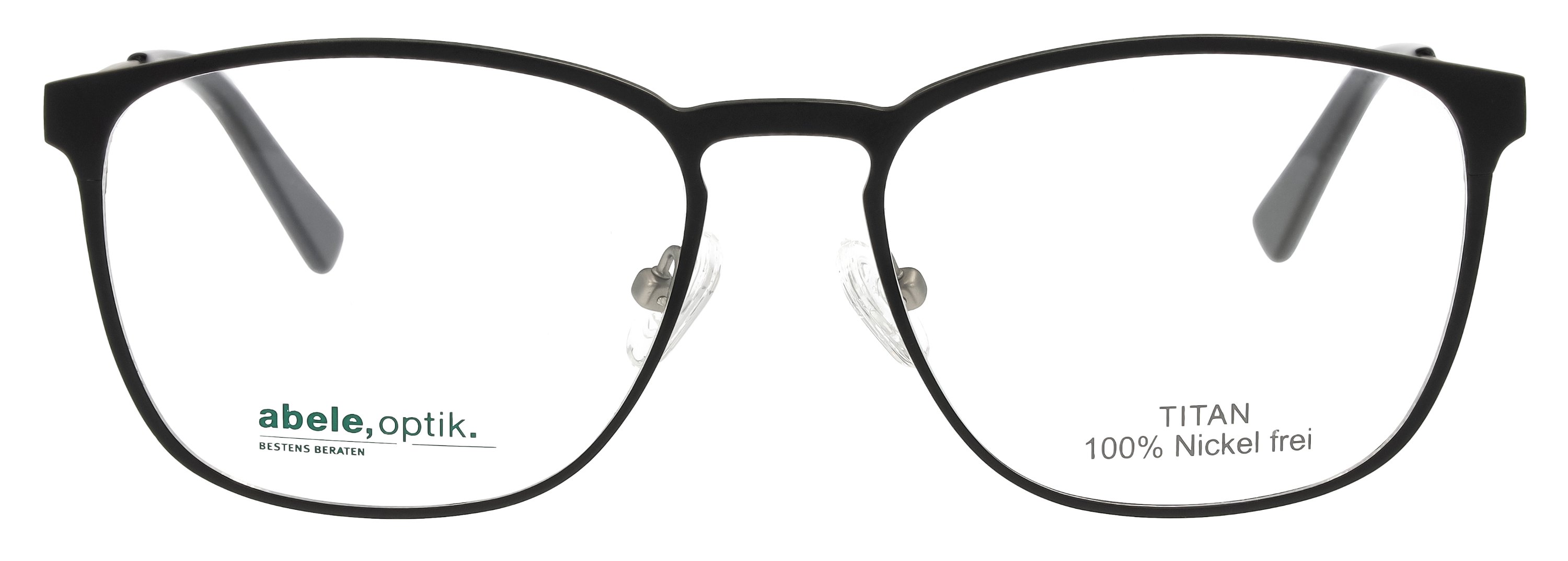 abele optik Brille 147671 aus Titan für Herren in schwarz matt 