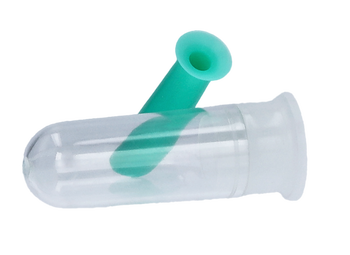 Das Bild zeigt einen grünen Kontaktlinsensauger.