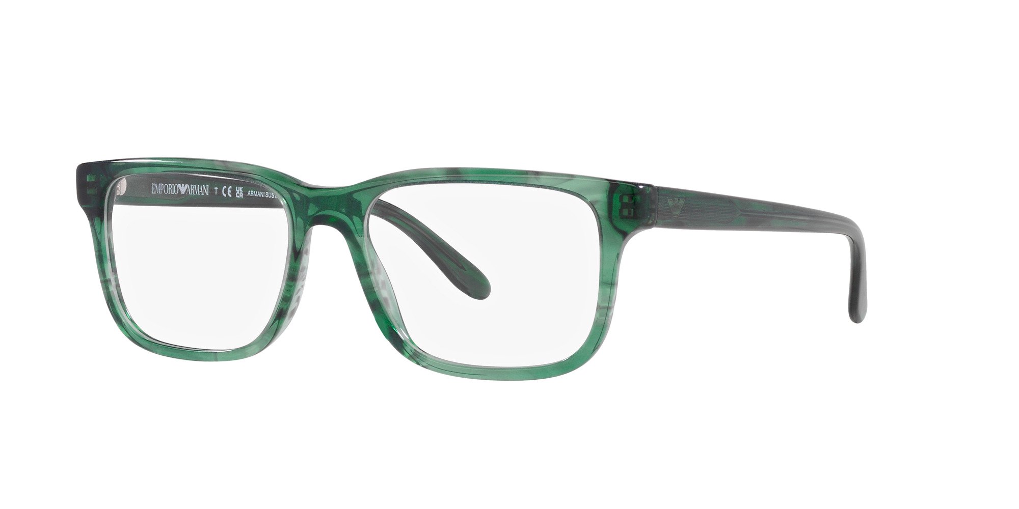 Das Bild zeigt die Korrektionsbrille EA3218 5168 von der Marke Emporio Armani in Grün.