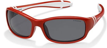 Das Bild zeigt die Sonnenbrille PLD8000/S T15 von der Marke Polaroid in rot/weiß.
