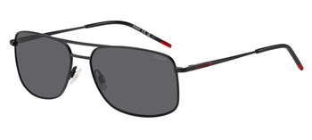 Das Bild zeigt die Sonnenbrille HG1287/S OIT von der Marke Hugo in schwarz/rot.