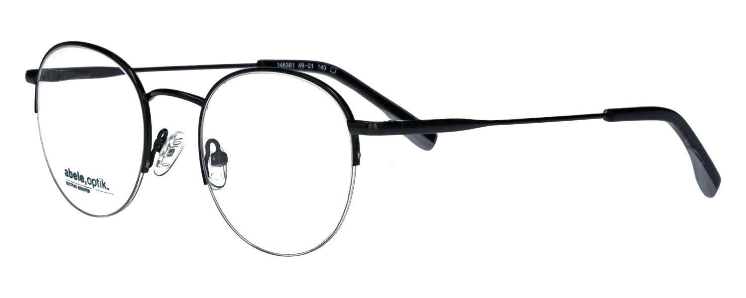 abele optik Brille rund in schwarz 146361