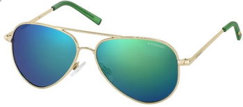 Das Bild zeigt die Sonnenbrille PLD8015/N J5GK7 von der Marke Polaroid in gold.