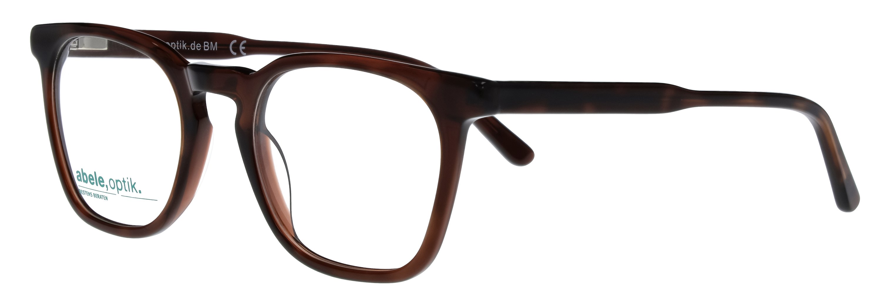 Das Bild zeigt die Korrektionsbrille 148861 von der Marke Abele Optik in braun transparent