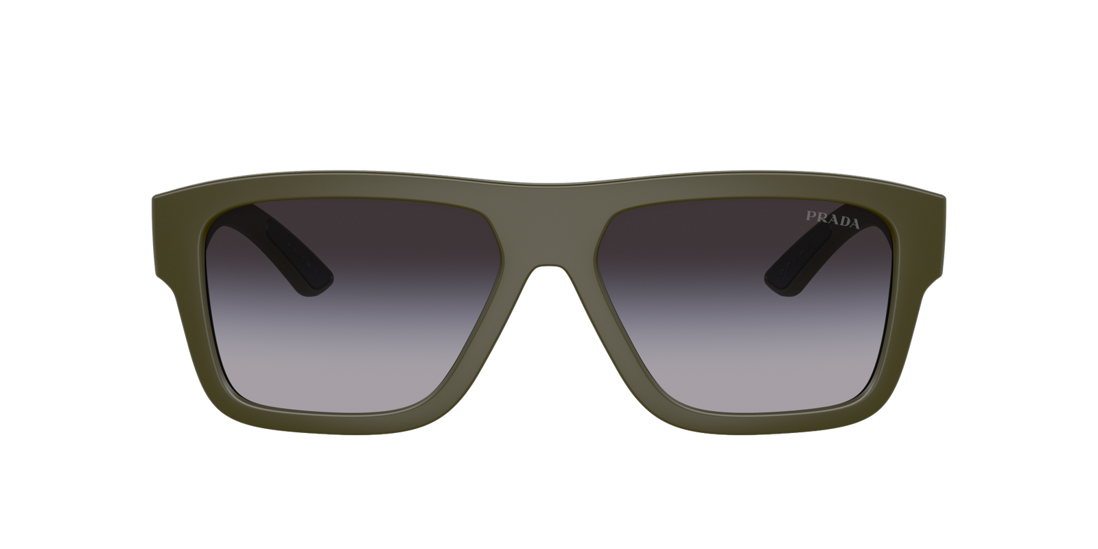 Auf diesem Bild sehen Sie die Sonnenbrille 0PS 7566 von Prada in Grün.