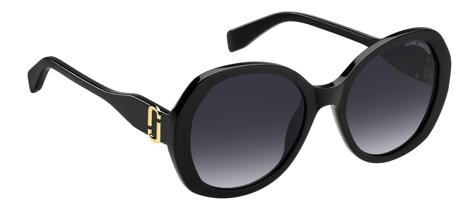 Das Bild zeigt die Sonnenbrille Marc 763/S 807 von der Marke Marc Jacobs in Schwarz.