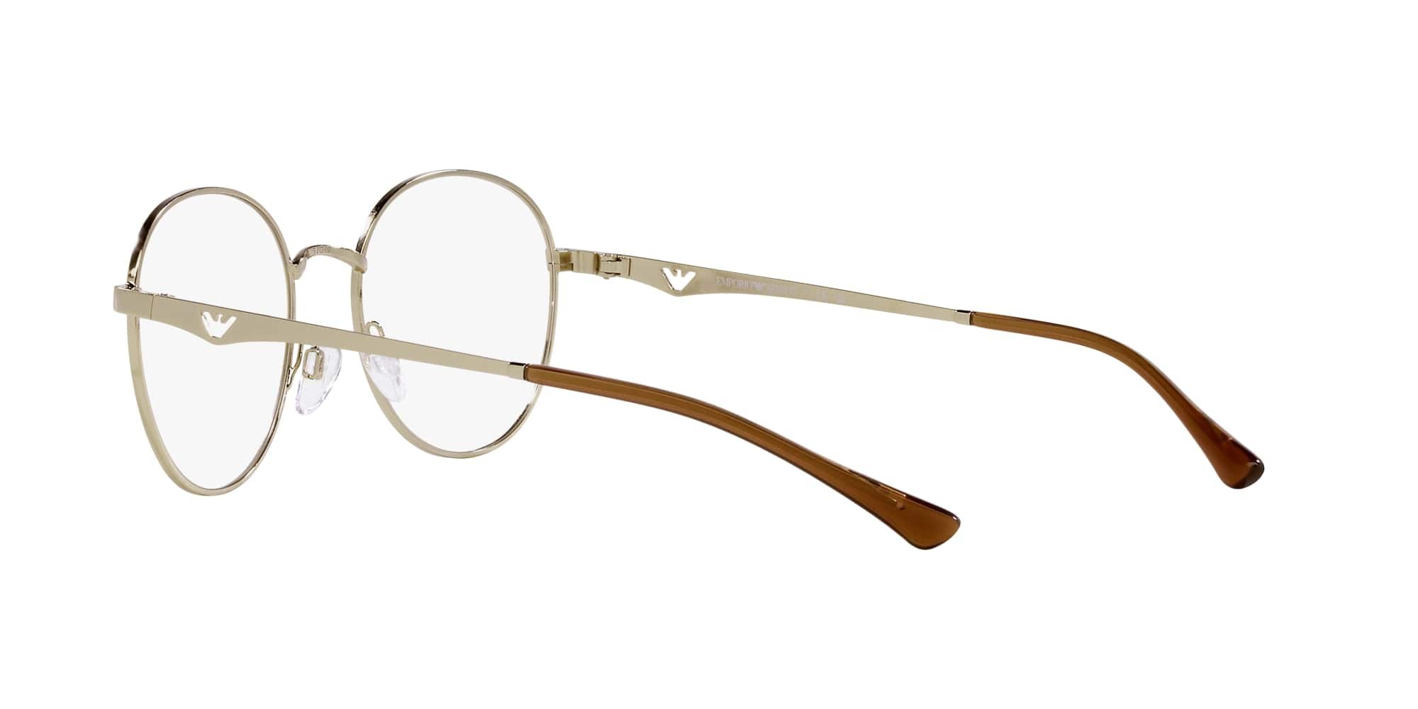 Das Bild zeigt die Korrektionsbrille EA1144 3013 von der Marke Emporio Armani in Hellgold.