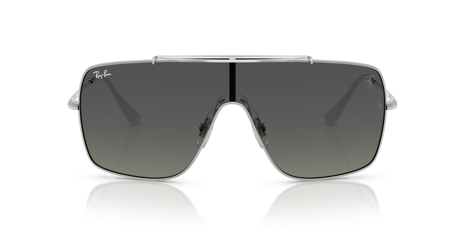 das Bild zeigt die Sonnenbrille RB3697M von Ray Ban in der Farbe Silber.