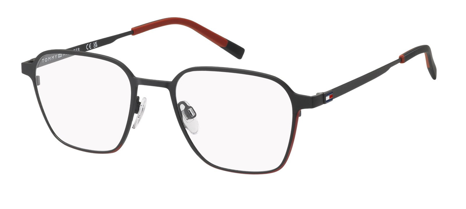 zu sehen ist eine Korrektionsbrille von Tommy Hilfiger in der Farbe Schwarz.