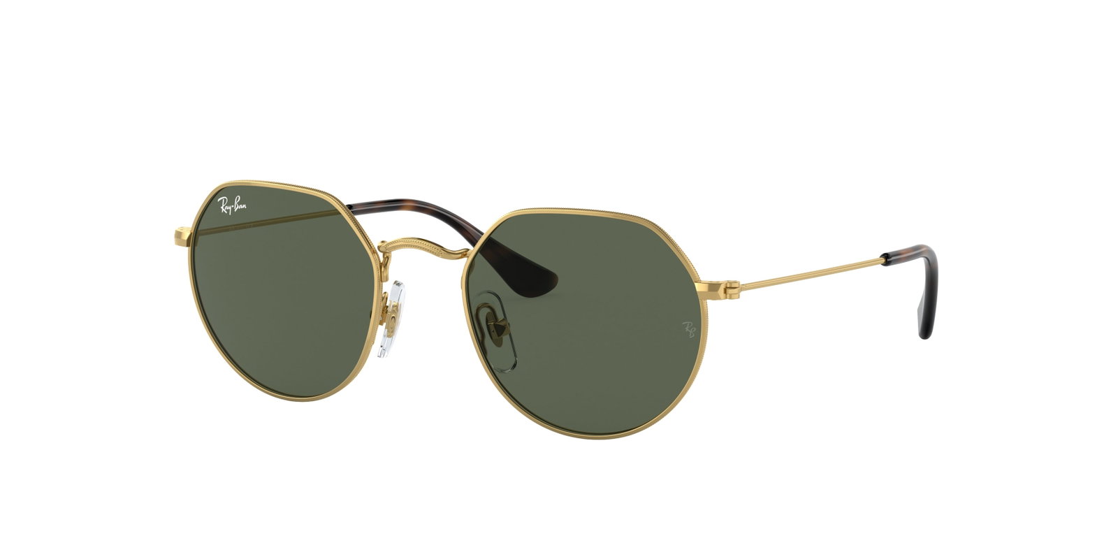 das Bild zeigt die Sonnenbrille 9565S von Ray Ban für Kinder in der Farbe Gold.