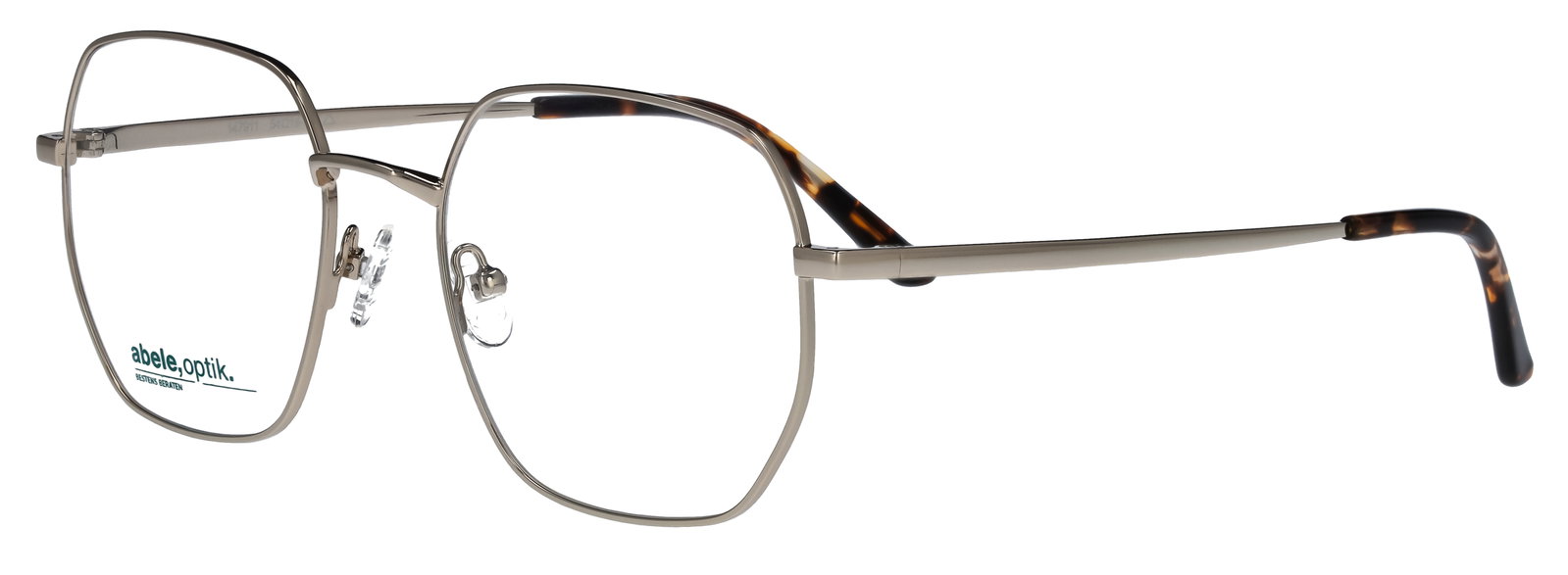 Das Bild zeigt die Korrektionsbrille 147911 von der Marke Abele Optik in weißgold.