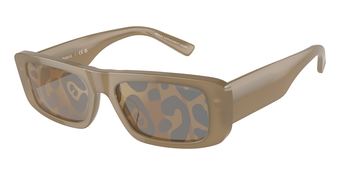 Das Bild zeigt die Sonnenbrille EA4229U 6121TO von der Marke Emporio Armani in beige/leopard.