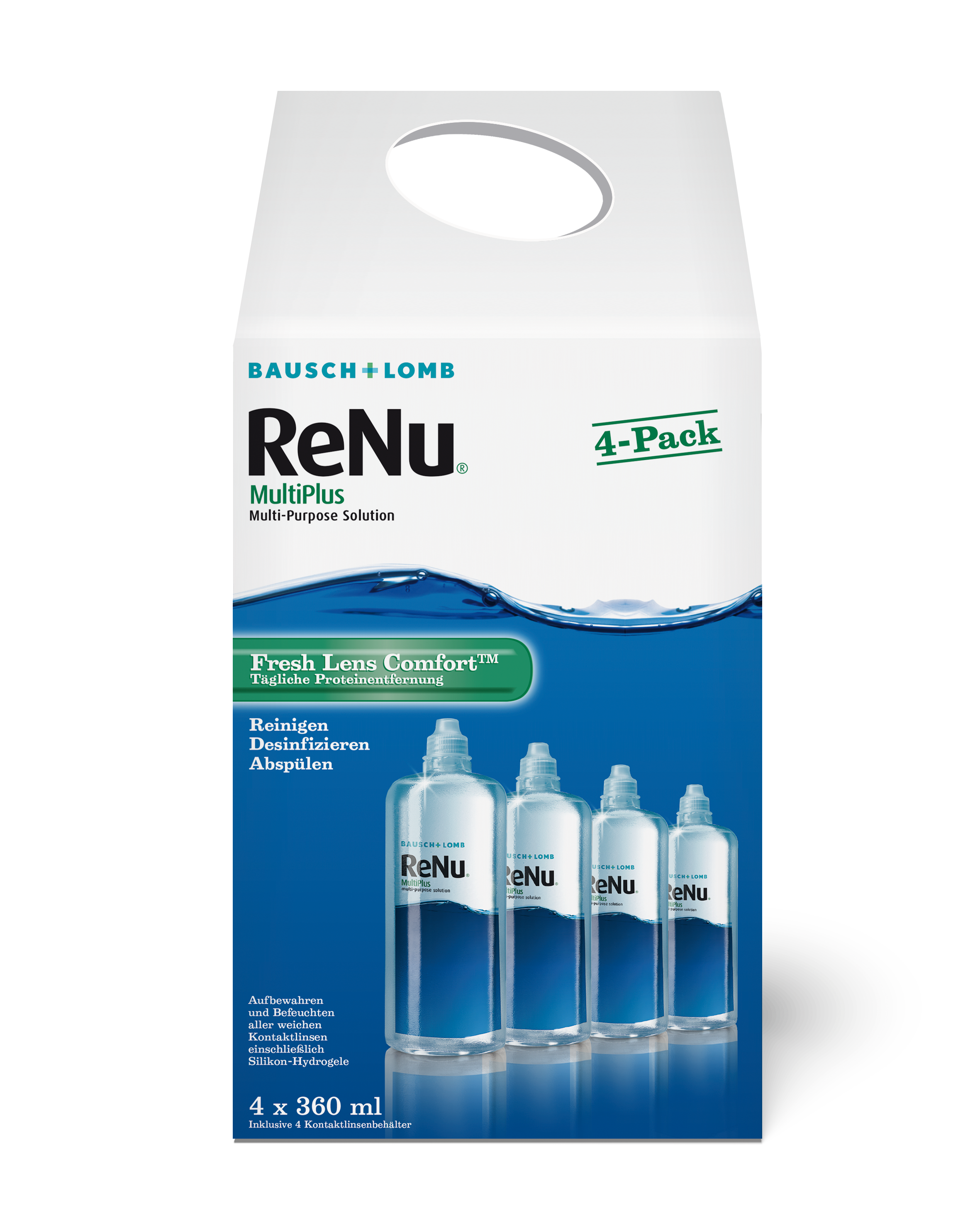 ReNu MultiPlus 4-Pack, Bausch & Lomb (4 x360 ml)