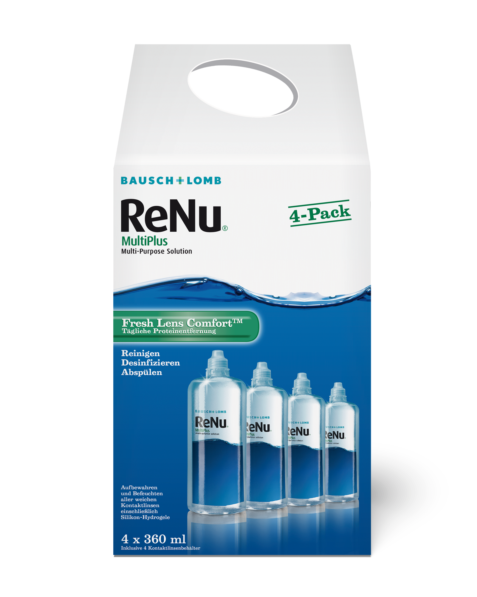 ReNu MultiPlus 4-Pack, Bausch & Lomb (4 x360 ml)