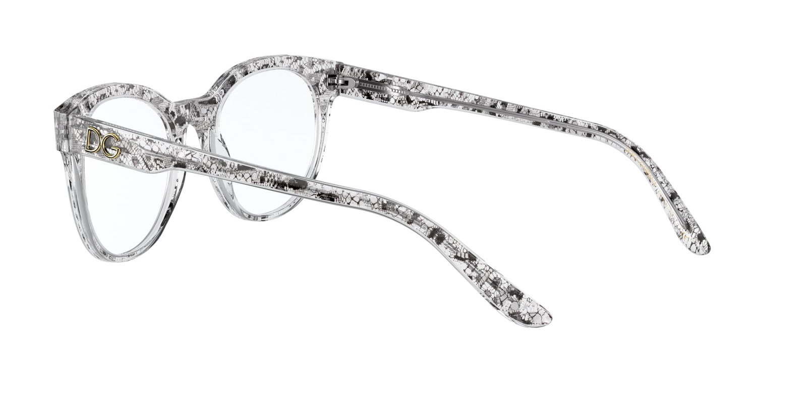 Das Bild zeigt die Korrektionsbrille DG3334 3287 von der Marke D&G in schwarz-weiß.