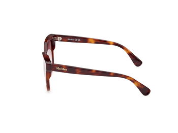 Das Bild zeigt die Sonnenbrille MM0068 52F von der Marke Max Mara in Rot Havanna.