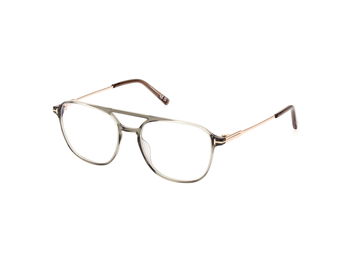 Das Bild zeigt die Korrektionsbrille FT5874-B 093 von der Marke Tom Ford in hellgrün/rose gold.