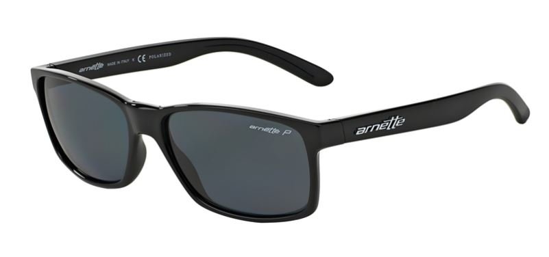 Das Bild zeigt die Sonnenbrille AN4185 41/81 SLICKSTER von der Marke Arnette in schwarz.