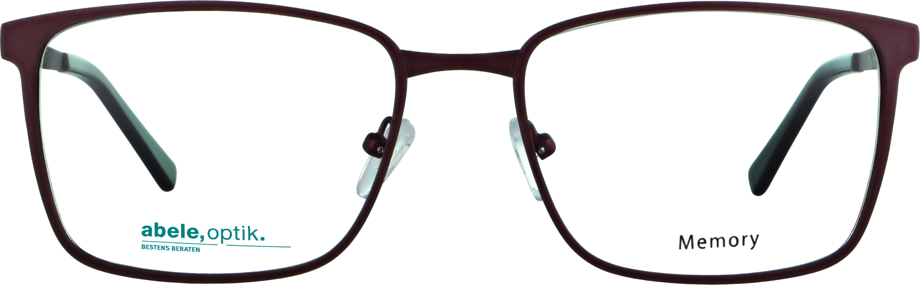 Das Bild zeigt die Korrektionsbrille 143401 von der Marke Abele Optik in rot matt.